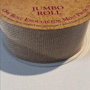 Jumbo Roll Burlap Ribbon NEW Final Sale Approx 30 Feet Bolt